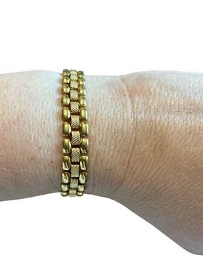 Monet Gold Tone Link Bracelet